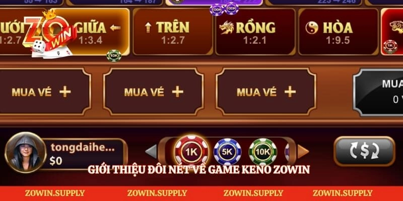 Giới thiệu đôi nét về game Keno Zowin