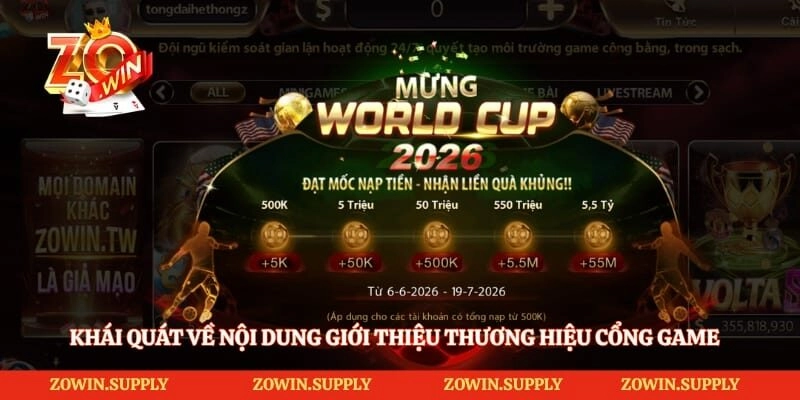 Khái quát về nội dung giới thiệu thương hiệu cổng game
