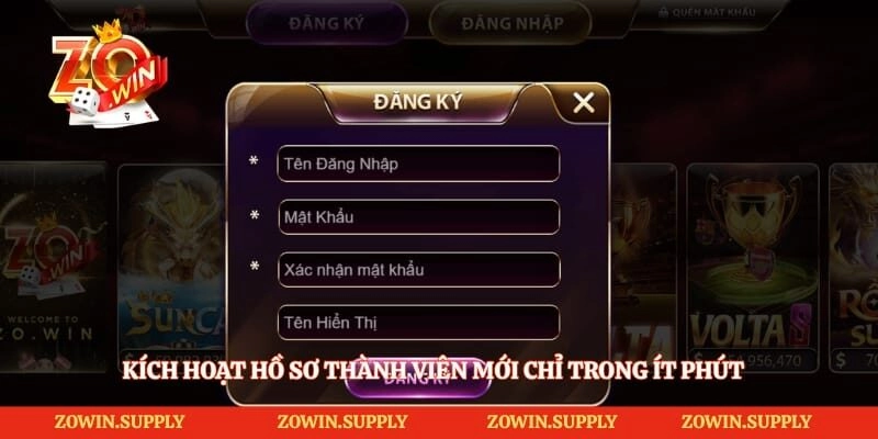 Kích hoạt hồ sơ thành viên mới chỉ trong ít phút