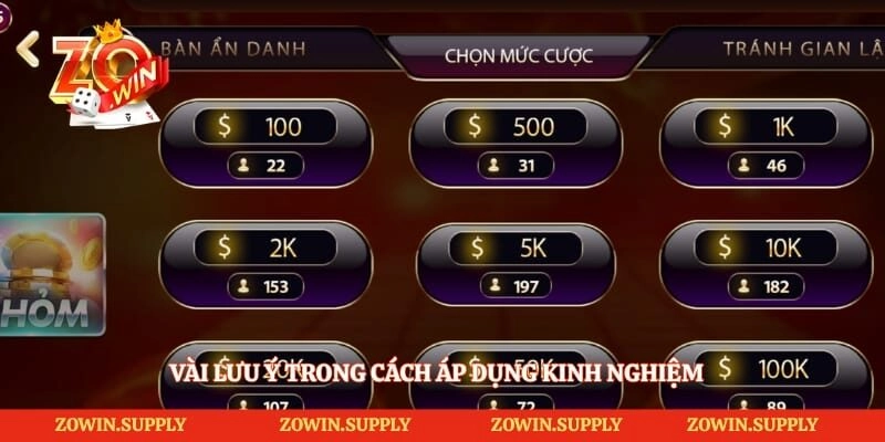 Vài lưu ý trong cách áp dụng kinh nghiệm